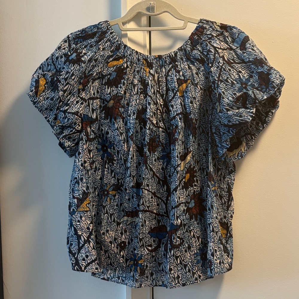 Ulla Johnson Blue Floral Blouse